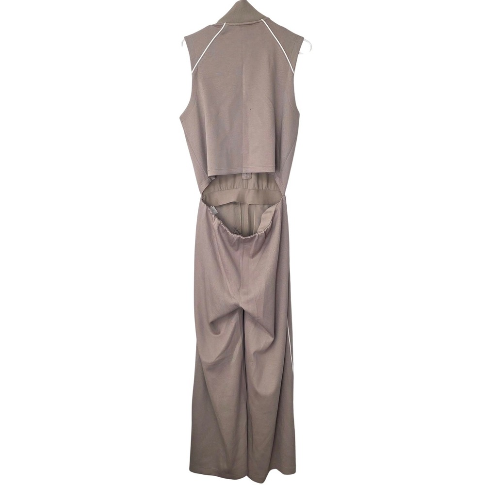 Spanx AirEssentials Women Petite Large Tan NWT Jumpsuit Travel Wide Leg Pants - Picture 4 of 16
